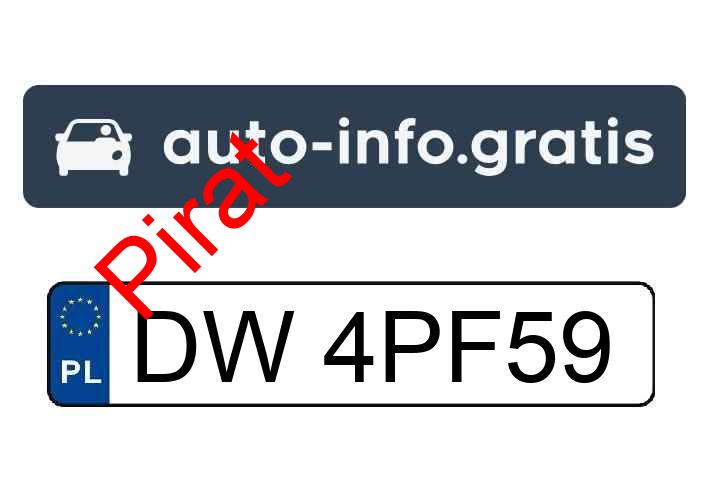 Pirat drogowy w pojeździe o numerach rejestracyjnych DW4PF59