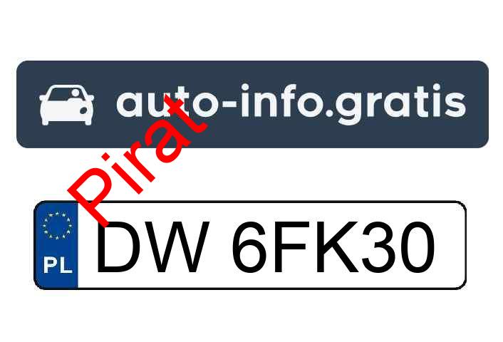Pirat drogowy w pojeździe o numerach rejestracyjnych DW6FK30