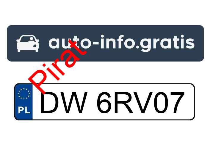 Pirat drogowy w pojeździe o numerach rejestracyjnych DW6RV07