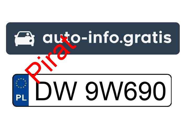 Pirat drogowy w pojeździe o numerach rejestracyjnych DW9W690