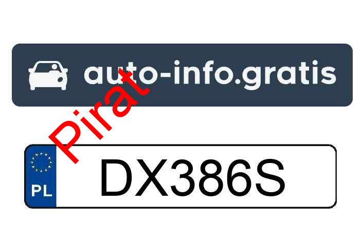 Pirat drogowy w pojeździe o numerach rejestracyjnych DX386S
