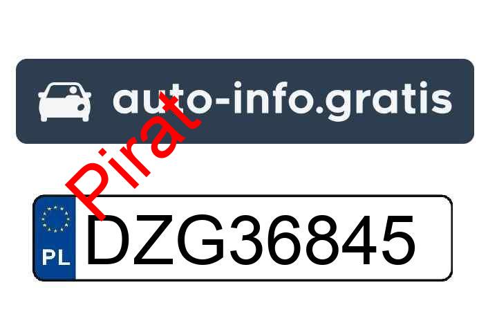 Pirat drogowy w pojeździe o numerach rejestracyjnych DZG36845