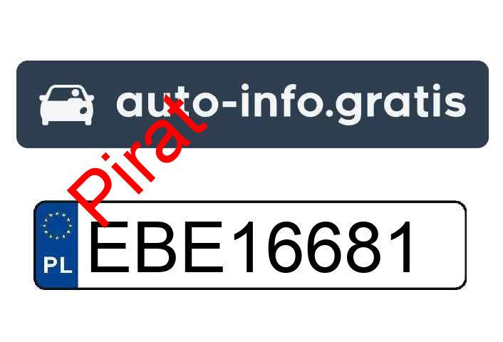 Pirat drogowy w pojeździe o numerach rejestracyjnych EBE16681