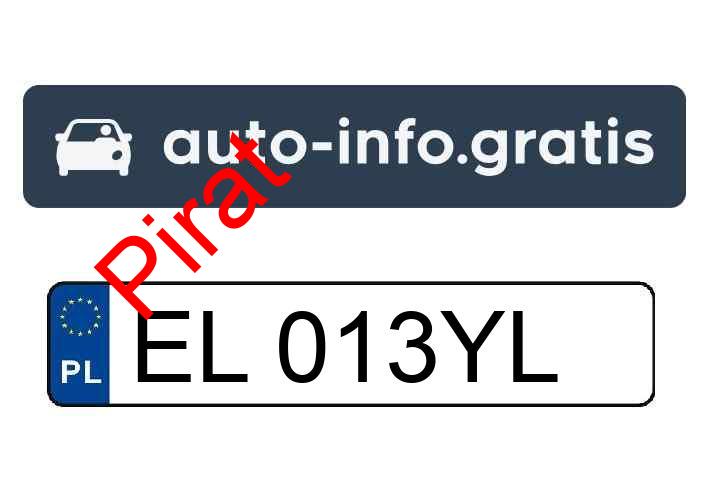 Pirat drogowy w pojeździe o numerach rejestracyjnych EL013YL