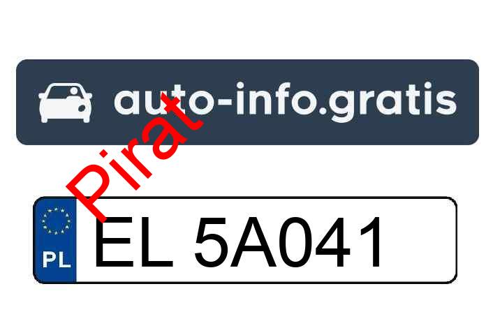 Pirat drogowy w pojeździe o numerach rejestracyjnych EL5A041