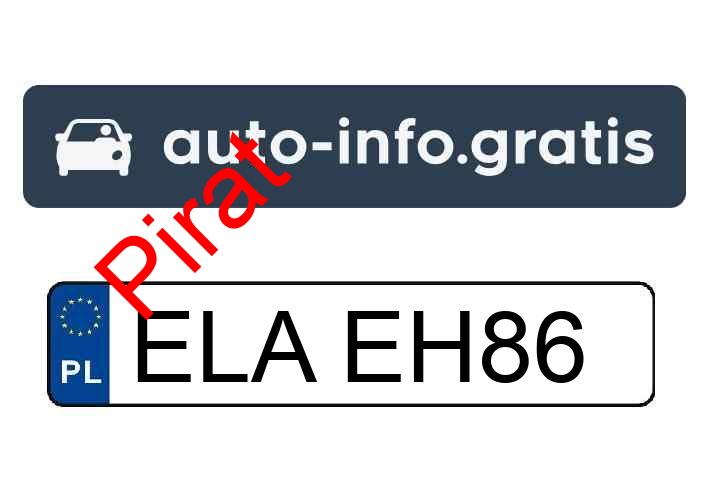 Pirat drogowy w pojeździe o numerach rejestracyjnych ELAEH86