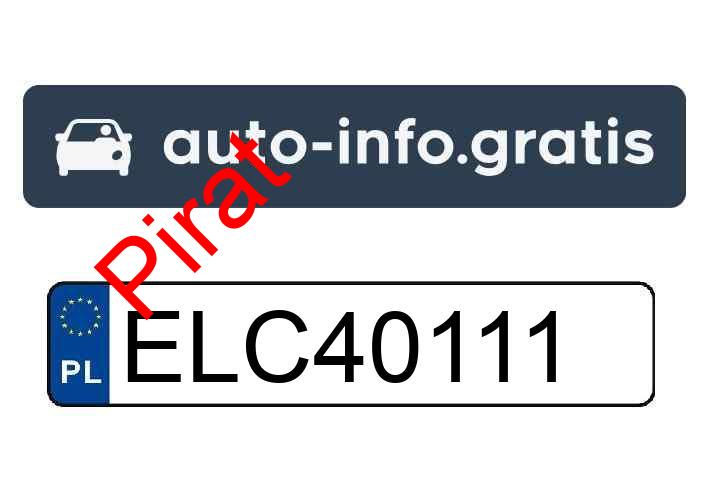 Pirat drogowy w pojeździe o numerach rejestracyjnych ELC40111