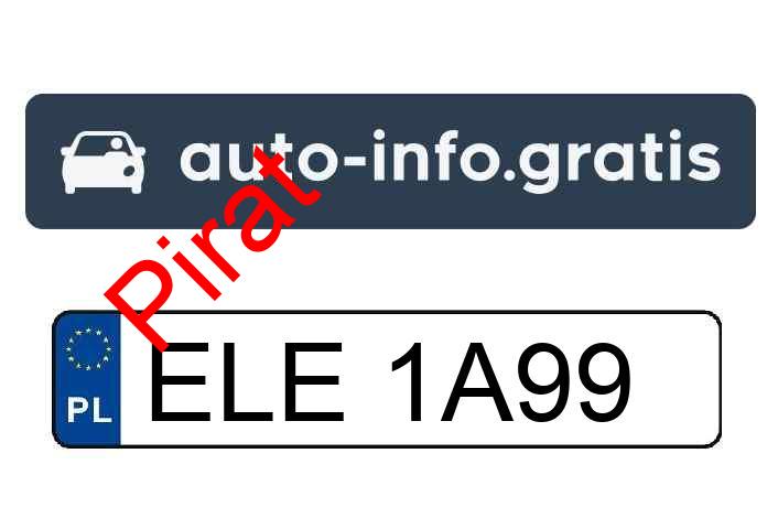 Pirat drogowy w pojeździe o numerach rejestracyjnych ELE1A99