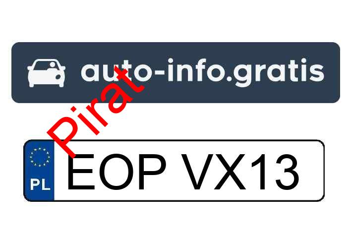 Pirat drogowy w pojeździe o numerach rejestracyjnych EOPVX13