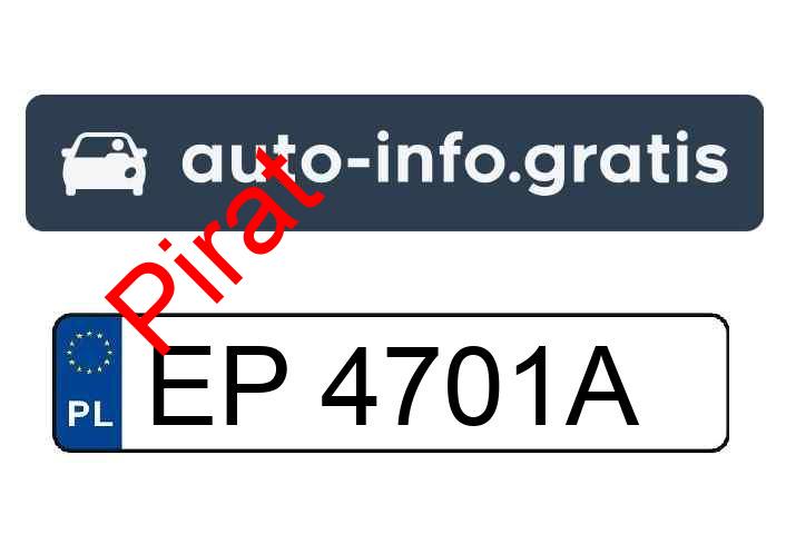 Pirat drogowy w pojeździe o numerach rejestracyjnych EP4701A