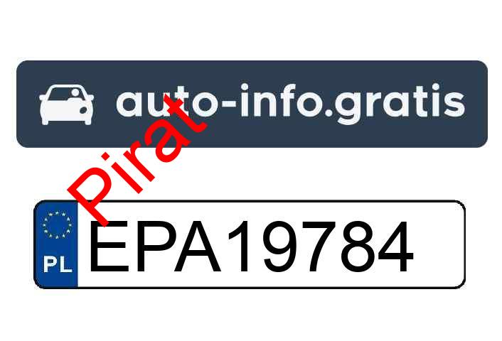 Pirat drogowy w pojeździe o numerach rejestracyjnych EPA19784