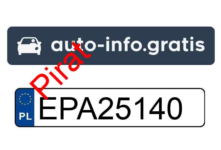 Pirat drogowy w pojeździe o numerach rejestracyjnych EPA25140
