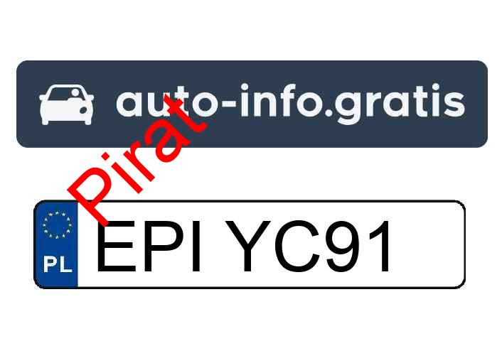 Pirat drogowy w pojeździe o numerach rejestracyjnych EPIYC91
