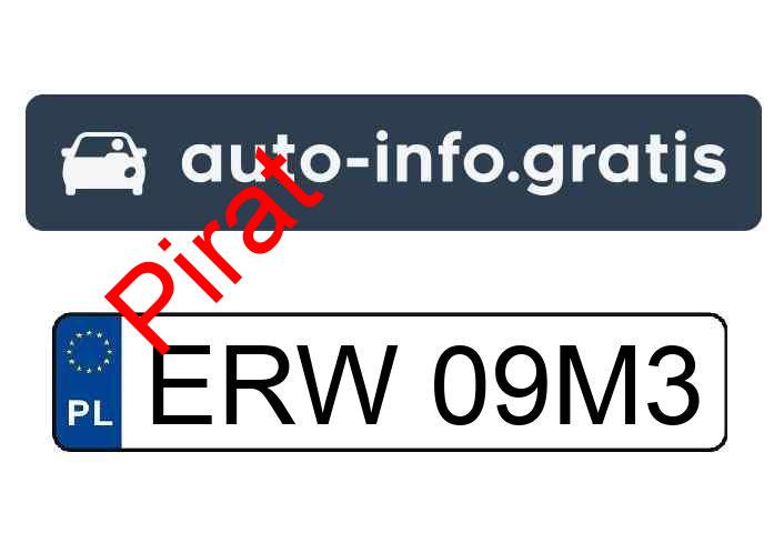 Pirat drogowy w pojeździe o numerach rejestracyjnych ERW09M3