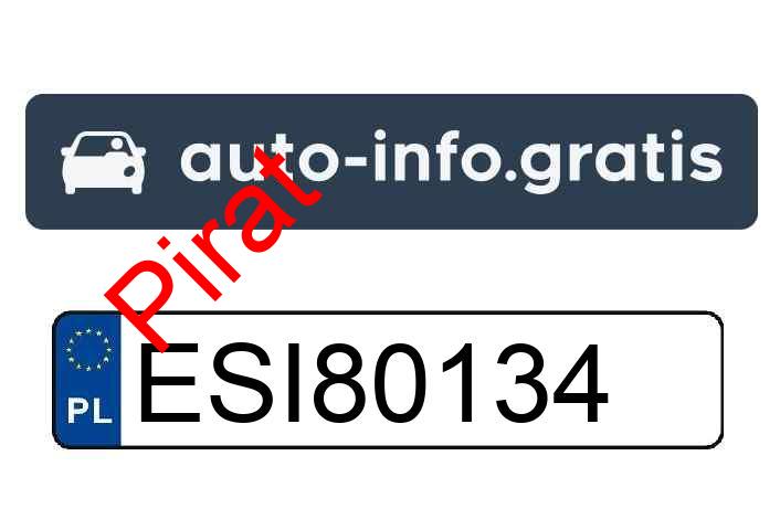 Pirat drogowy w pojeździe o numerach rejestracyjnych ESI80134