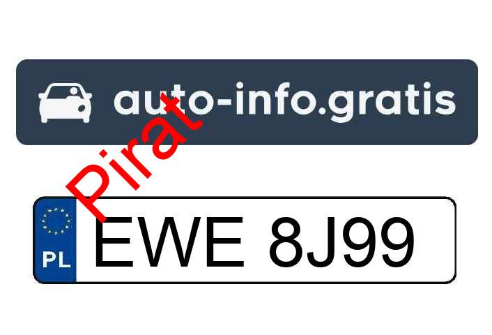 Pirat drogowy w pojeździe o numerach rejestracyjnych EWE8J99