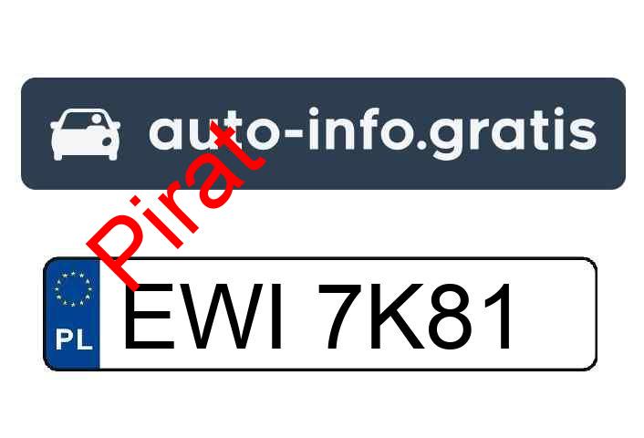 Pirat drogowy w pojeździe o numerach rejestracyjnych EWI7K81