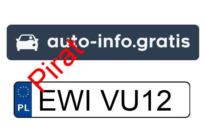 Pirat drogowy w pojeździe o numerach rejestracyjnych EWIVU12