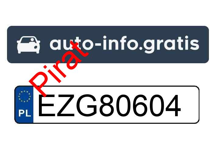 Pirat drogowy w pojeździe o numerach rejestracyjnych EZG80604