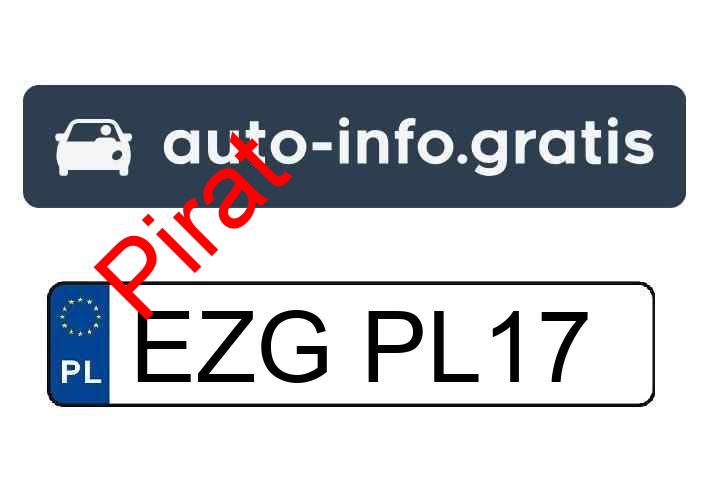 Pirat drogowy w pojeździe o numerach rejestracyjnych EZGPL17