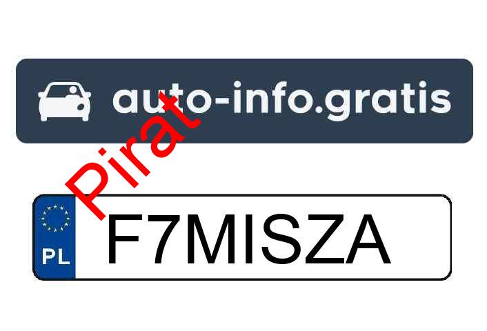 Pirat drogowy w pojeździe o numerach rejestracyjnych F7MISZA