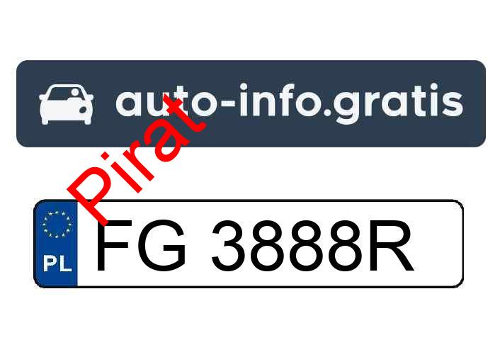 Pirat drogowy w pojeździe o numerach rejestracyjnych FG3888R