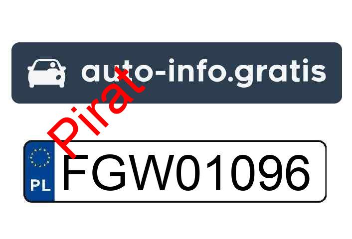 Pirat drogowy w pojeździe o numerach rejestracyjnych FGW01096
