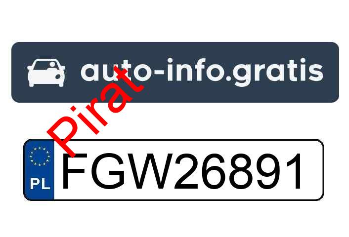 Pirat drogowy w pojeździe o numerach rejestracyjnych FGW26891