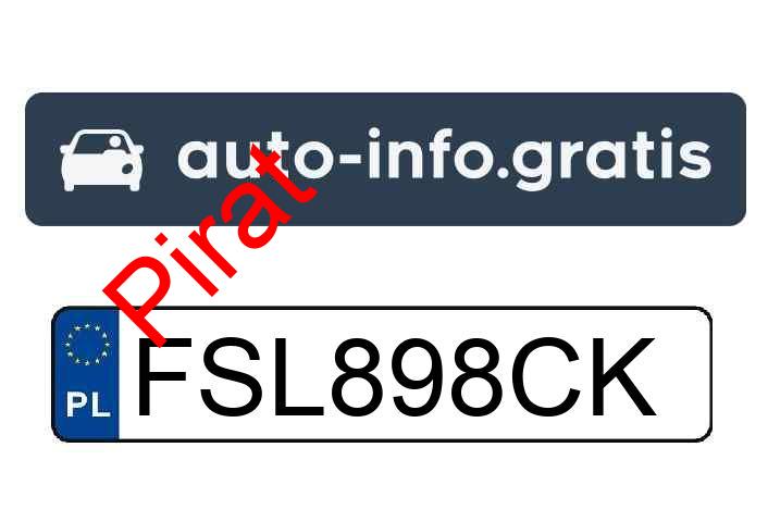 Pirat drogowy w pojeździe o numerach rejestracyjnych FSL898CK
