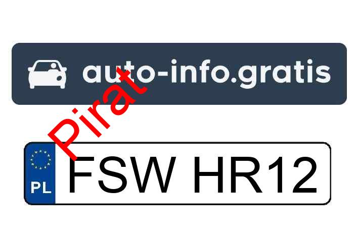 Pirat drogowy w pojeździe o numerach rejestracyjnych FSWHR12