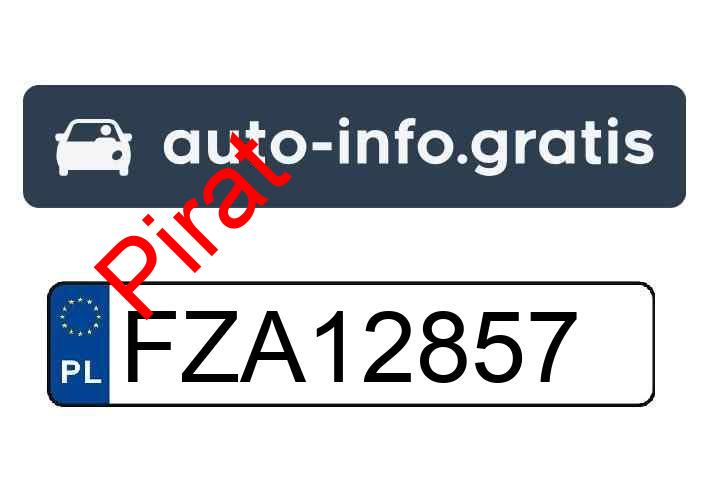 Pirat drogowy w pojeździe o numerach rejestracyjnych FZA12857