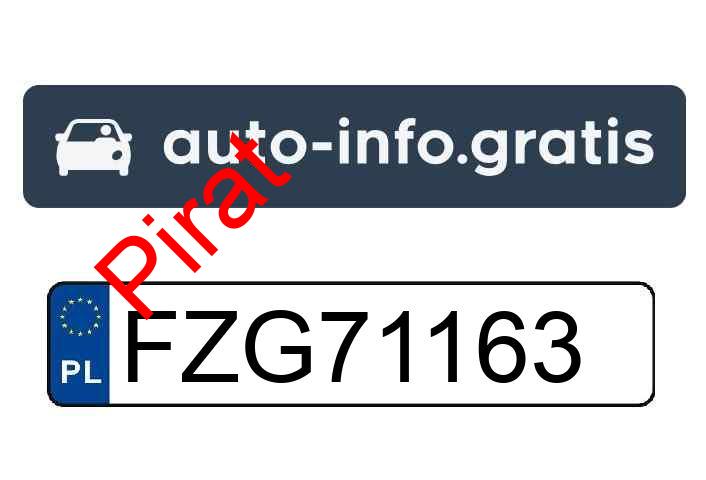 Pirat drogowy w pojeździe o numerach rejestracyjnych FZG71163