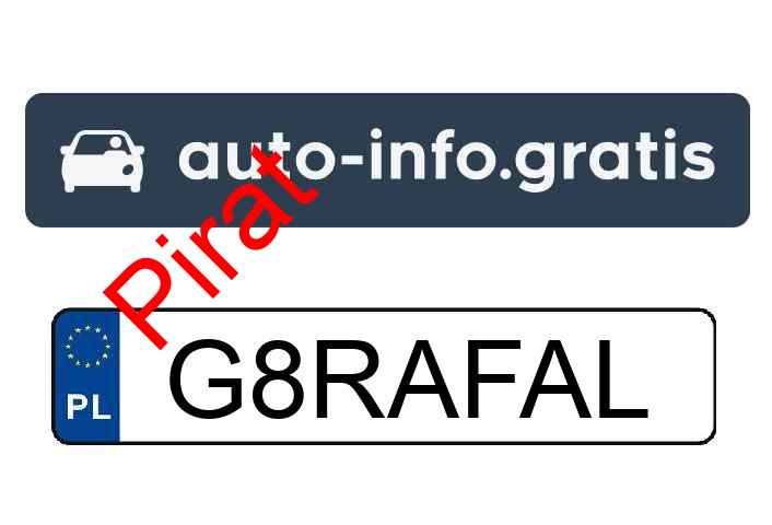 Pirat drogowy w pojeździe o numerach rejestracyjnych G8RAFAL