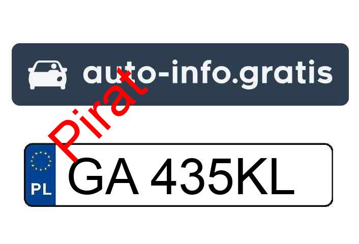 Pirat drogowy w pojeździe o numerach rejestracyjnych GA435KL
