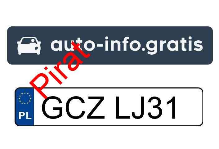 Pirat drogowy w pojeździe o numerach rejestracyjnych GCZLJ31