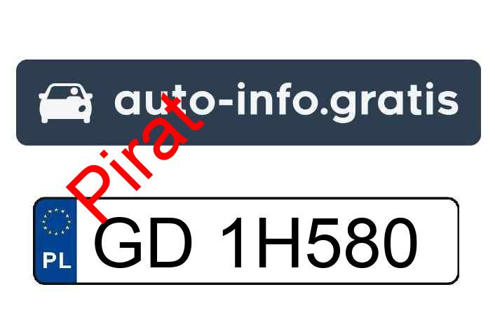 Pirat drogowy w pojeździe o numerach rejestracyjnych GD1H580