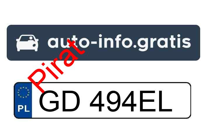 Pirat drogowy w pojeździe o numerach rejestracyjnych GD494EL