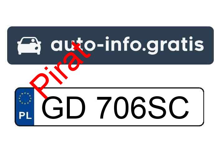 Pirat drogowy w pojeździe o numerach rejestracyjnych GD706SC