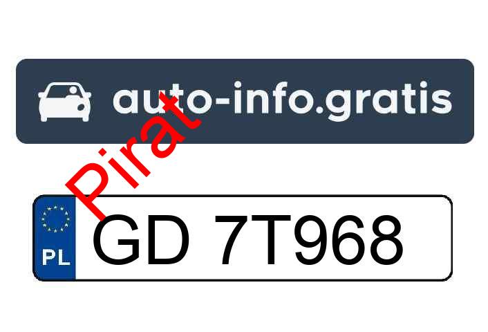 Pirat drogowy w pojeździe o numerach rejestracyjnych GD7T968