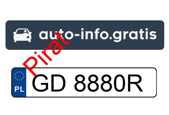 Pirat drogowy w pojeździe o numerach rejestracyjnych GD8880R
