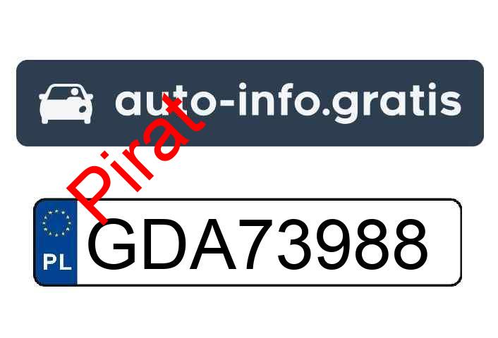 Pirat drogowy w pojeździe o numerach rejestracyjnych GDA73988
