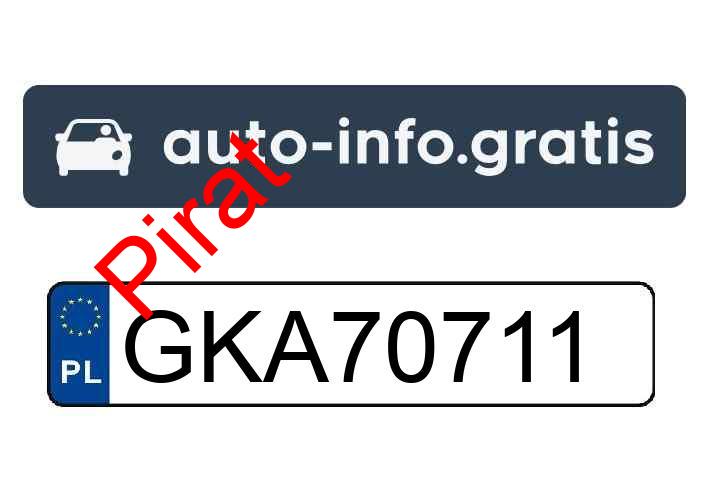 Pirat drogowy w pojeździe o numerach rejestracyjnych GKA70711