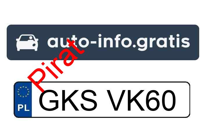 Pirat drogowy w pojeździe o numerach rejestracyjnych GKSVK60