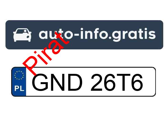 Pirat drogowy w pojeździe o numerach rejestracyjnych GND26T6