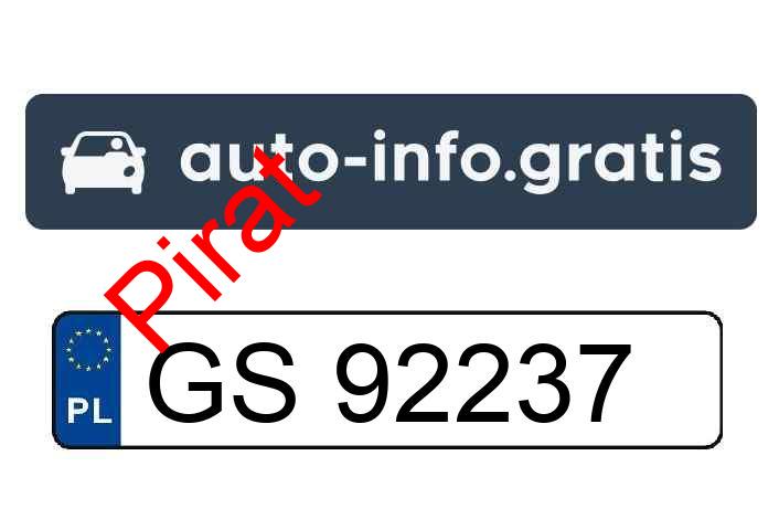 Pirat drogowy w pojeździe o numerach rejestracyjnych GS92237