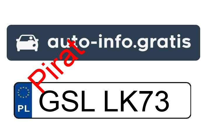 Pirat drogowy w pojeździe o numerach rejestracyjnych GSLLK73