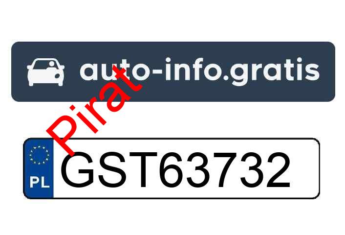 Pirat drogowy w pojeździe o numerach rejestracyjnych GST63732