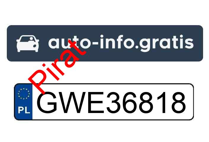 Pirat drogowy w pojeździe o numerach rejestracyjnych GWE36818