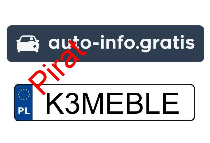 Pirat drogowy w pojeździe o numerach rejestracyjnych K3MEBLE