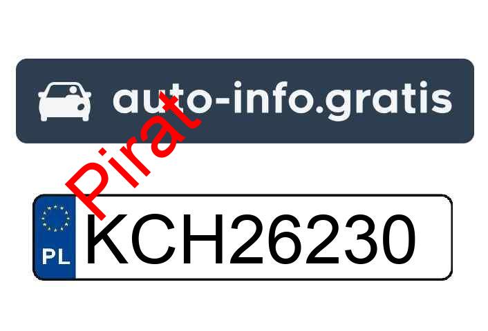 Pirat drogowy w pojeździe o numerach rejestracyjnych KCH26230